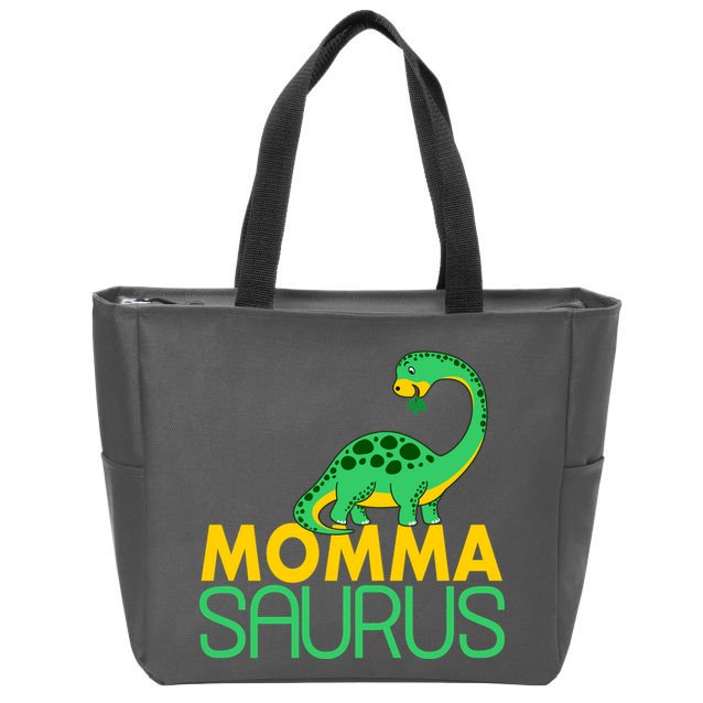 Momma Saurus Mommasaurus Dinosaur Cute Mom Zip Tote Bag