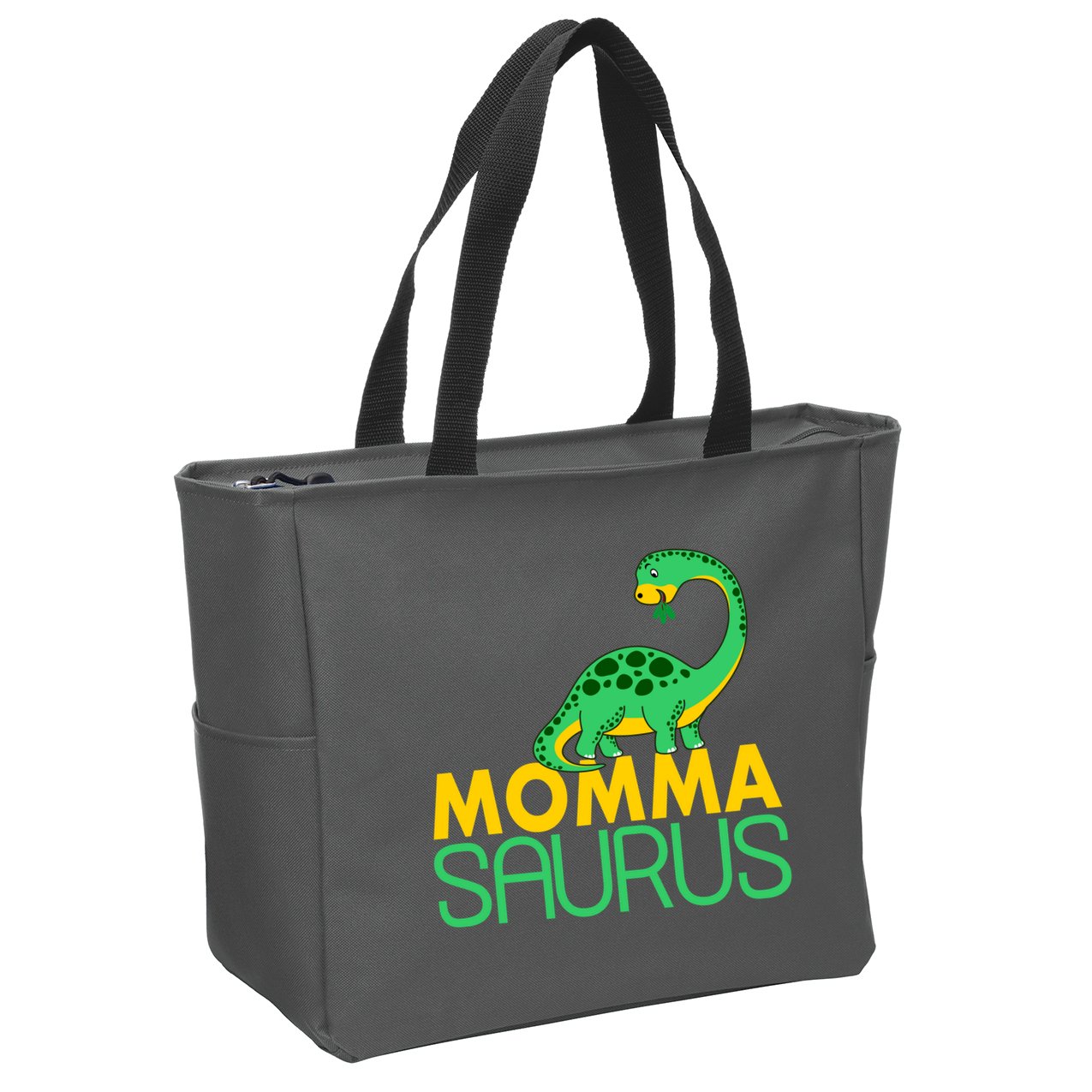 Momma Saurus Mommasaurus Dinosaur Cute Mom Zip Tote Bag