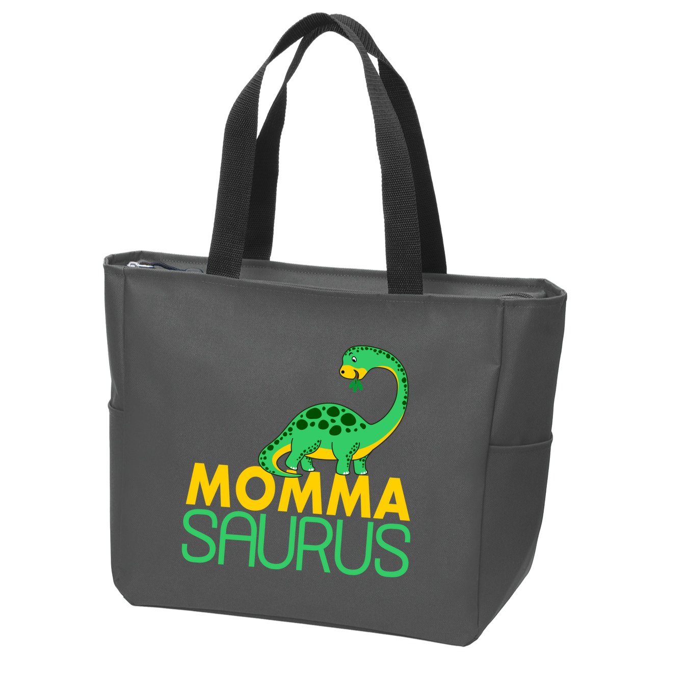 Momma Saurus Mommasaurus Dinosaur Cute Mom Zip Tote Bag
