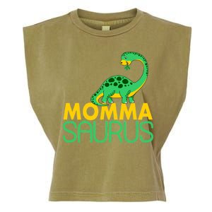 Momma Saurus Mommasaurus Dinosaur Cute Mom Garment-Dyed Women's Muscle Tee