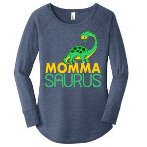 Momma Saurus Mommasaurus Dinosaur Cute Mom Women's Perfect Tri Tunic Long Sleeve Shirt