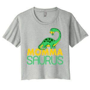 Momma Saurus Mommasaurus Dinosaur Cute Mom Women's Crop Top Tee