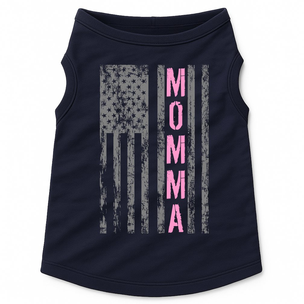 Momma Vintage USA Flag Doggie Tank
