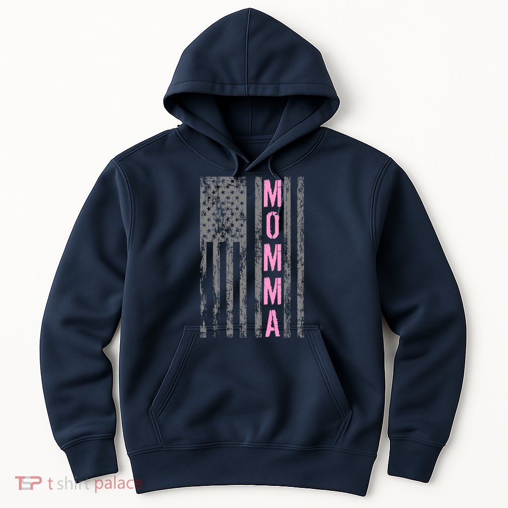 Momma Vintage USA Flag Hoodie