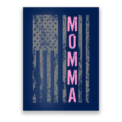 Momma Vintage USA Flag Poster