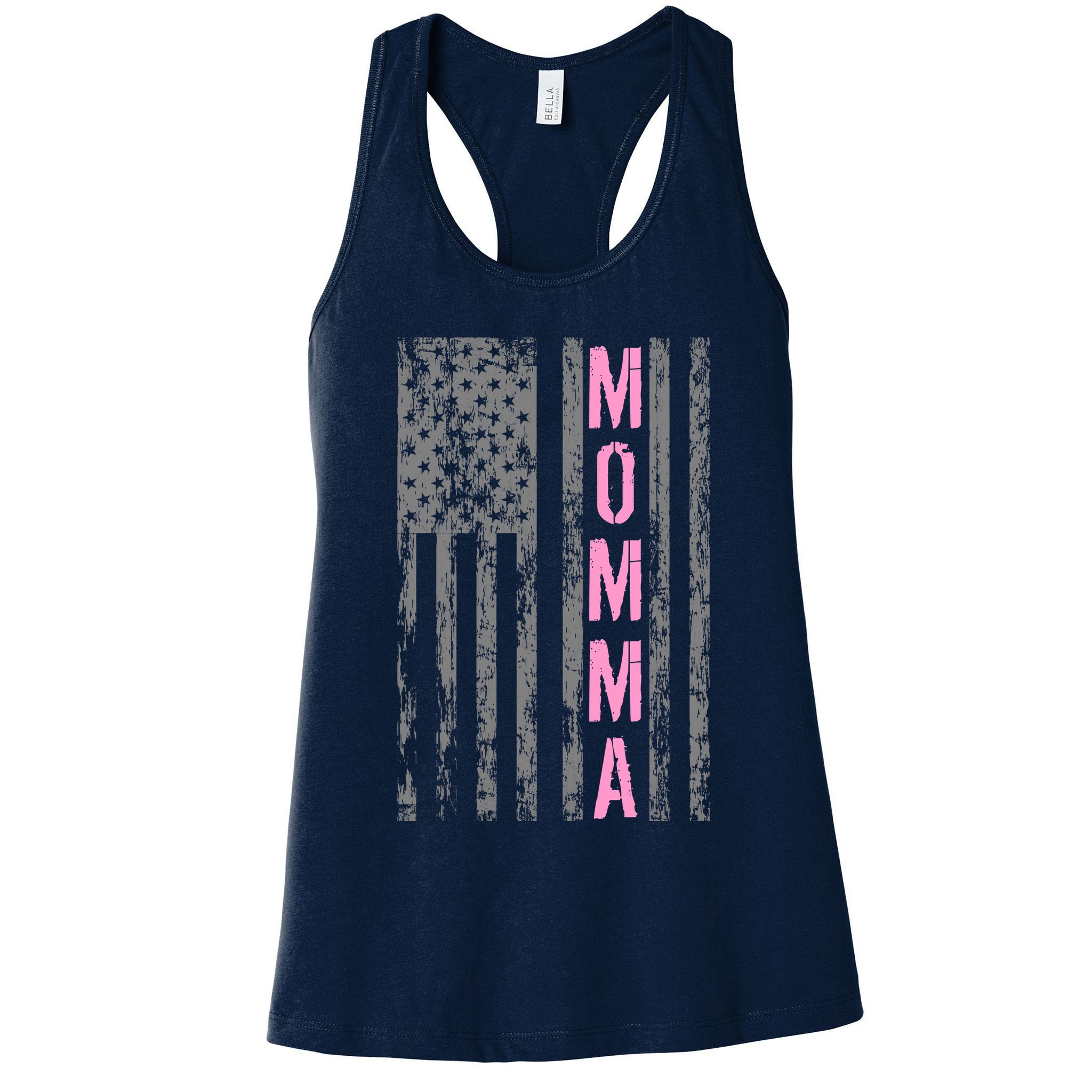 Momma Vintage USA Flag Womens Tank Top