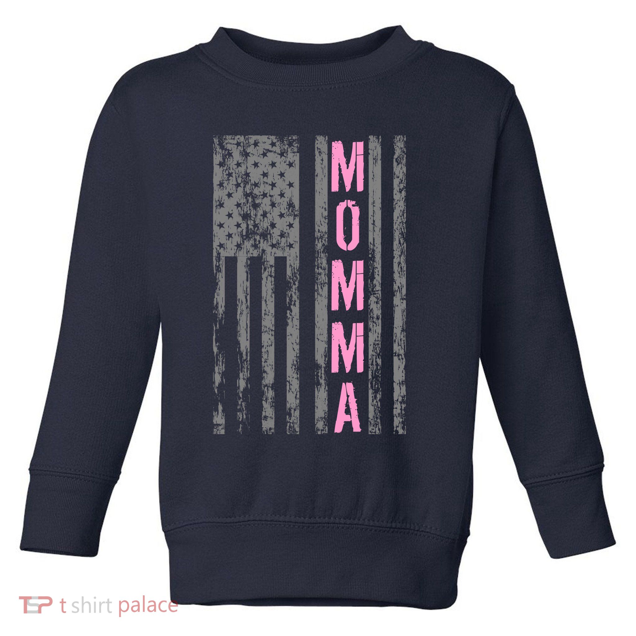 Momma Vintage USA Flag Toddler Sweatshirt