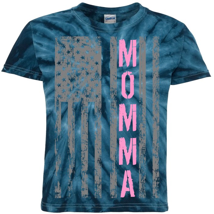 Momma Vintage USA Flag Kids Tie-Dye T-Shirt