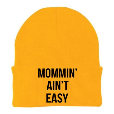 Mommin' Ain't Easy Bold Text Knit Cap Winter Beanie