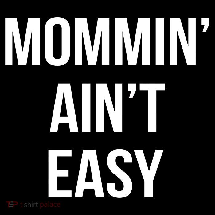 Mommin' Ain't Easy Bold Text High Crown Mesh Back Trucker Hat