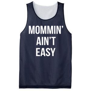 Mommin' Ain't Easy Bold Text Mesh Reversible Basketball Jersey Tank