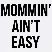 Mommin' Ain't Easy Bold Text Garment-Dyed Sweatshirt