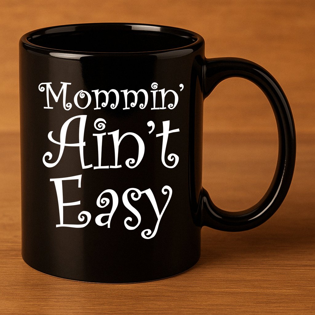 Mommin' Ain't Easy Mom 11oz C Handle Ceramic Mug