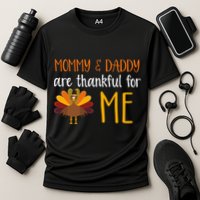 Mommy And Daddy Are Thankful For ME Cooling Performance Crew T-Shirt