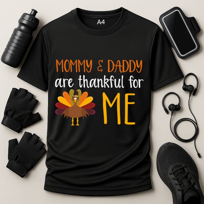 Mommy And Daddy Are Thankful For ME Cooling Performance Crew T-Shirt