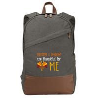Mommy And Daddy Are Thankful For ME Cotton Canvas Backpack