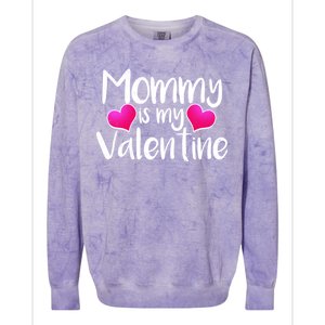 Mommy Is My Valentine Colorblast Crewneck Sweatshirt