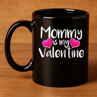 Mommy Is My Valentine 11oz C Handle Ceramic Mug