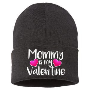 Mommy Is My Valentine Sustainable Knit Beanie