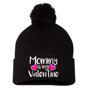 Mommy Is My Valentine Pom Pom 12in Knit Beanie