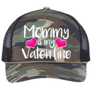 Mommy Is My Valentine Retro Rope Trucker Hat Cap