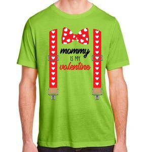 Mommy Is My Valentine Cute Bow Tie Suspenders Adult ChromaSoft Performance T-Shirt