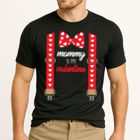 Mommy Is My Valentine Cute Bow Tie Suspenders Performance Shirt