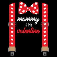 Mommy Is My Valentine Cute Bow Tie Suspenders Performance Shirt