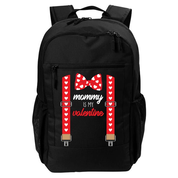 Mommy Is My Valentine Cute Bow Tie Suspenders Daily Commute Backpack