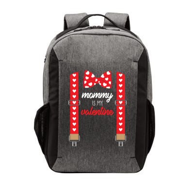 Mommy Is My Valentine Cute Bow Tie Suspenders Vector Backpack