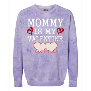 Mommy Is My Valentine Gift For Little Boy Colorblast Crewneck Sweatshirt