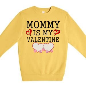 Mommy Is My Valentine Gift For Little Boy Premium Crewneck Sweatshirt