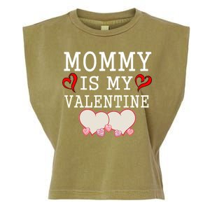 Mommy Is My Valentine Gift For Little Boy Garment-Dyed Women's Muscle Tee