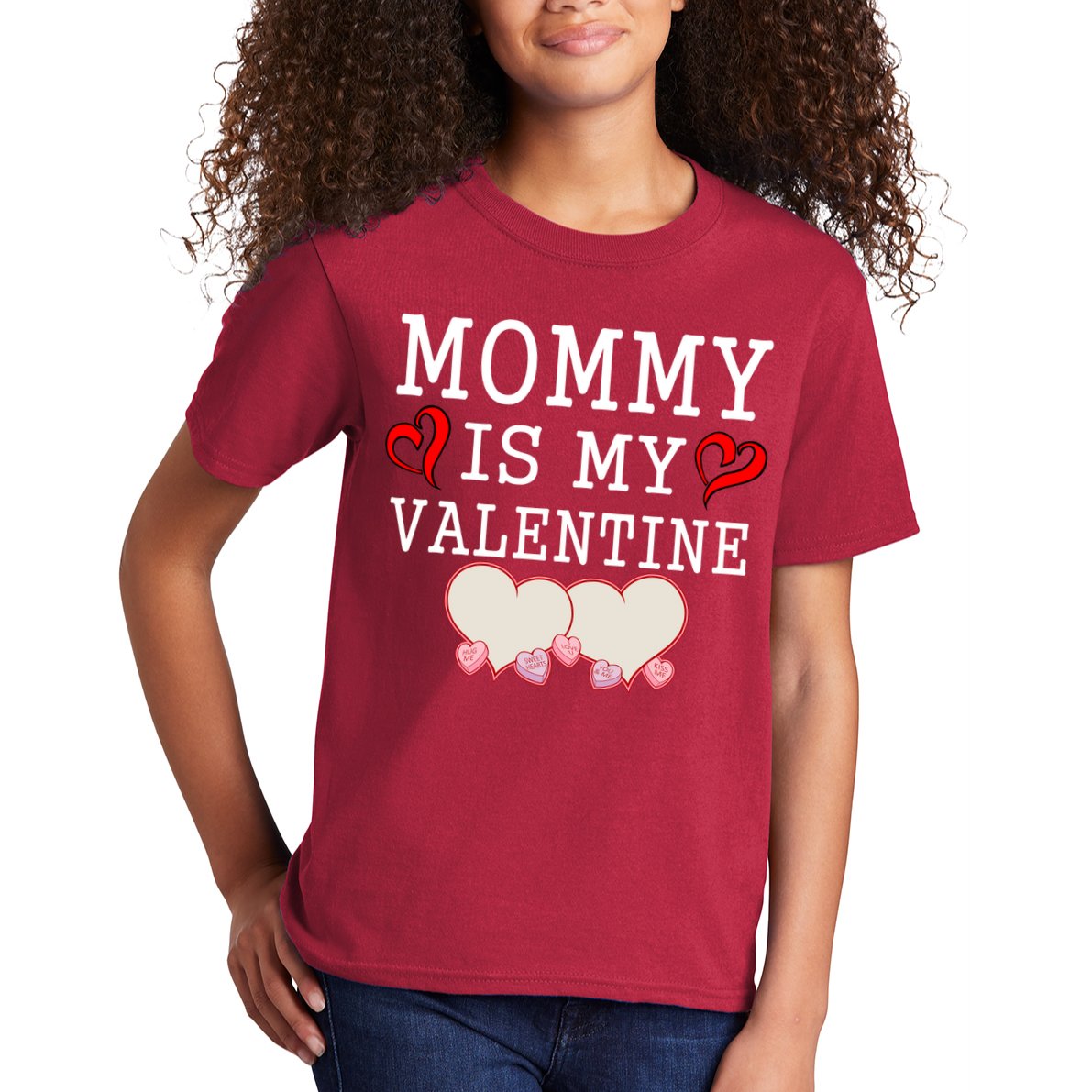 Mommy Is My Valentine Gift For Little Boy Kids T-Shirt