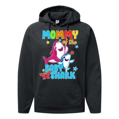 Mommy Of The Baby Shark Performance Fleece Hoodie