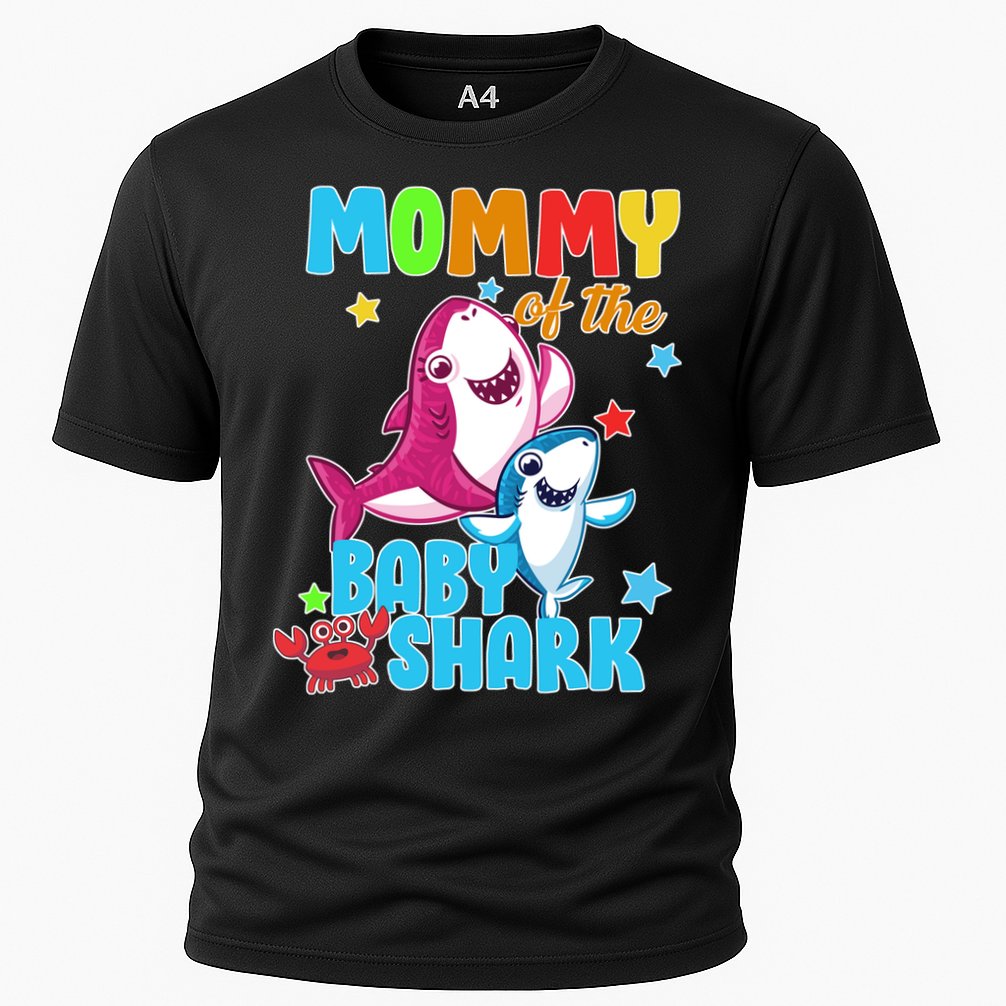 Mommy Of The Baby Shark Cooling Performance Crew T-Shirt