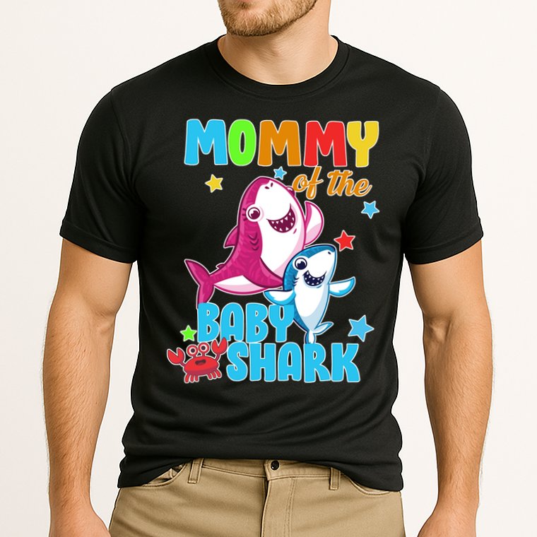 Mommy Of The Baby Shark Cooling Performance Crew T-Shirt