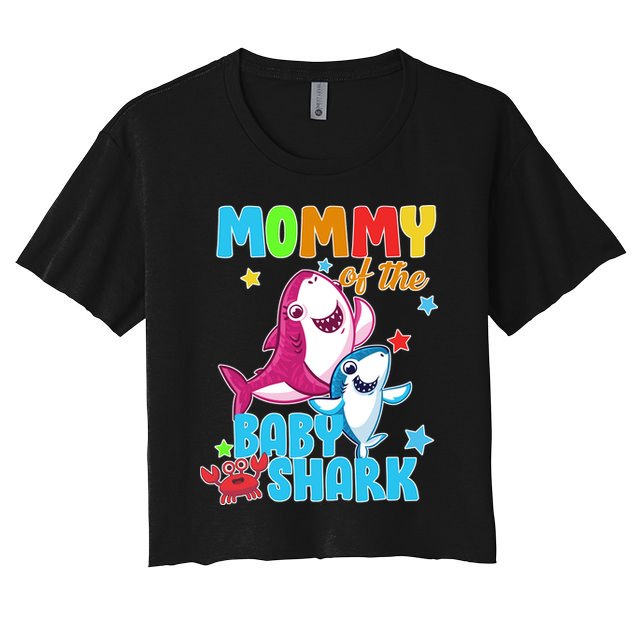Mommy Of The Baby Shark Crop Top