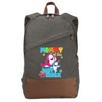 Mommy Of The Baby Shark Cotton Canvas Backpack