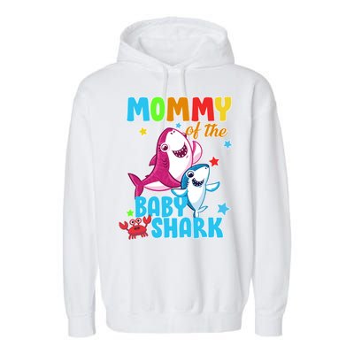 Mommy Of The Baby Shark Garment-Dyed Fleece Hoodie