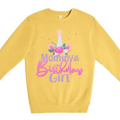 Mommy of the Birthday Girl Magical Unicorn Premium Crewneck Sweatshirt