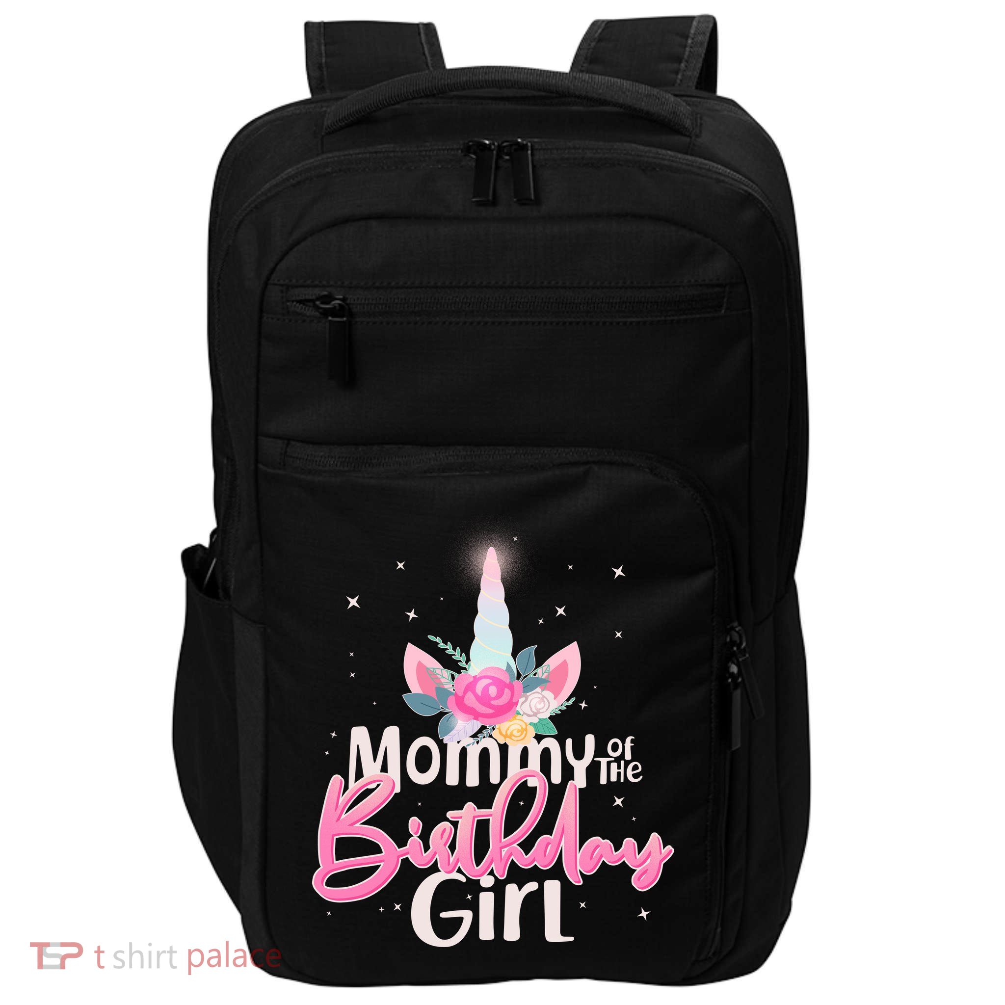 Mommy of the Birthday Girl Magical Unicorn Impact Tech Backpack