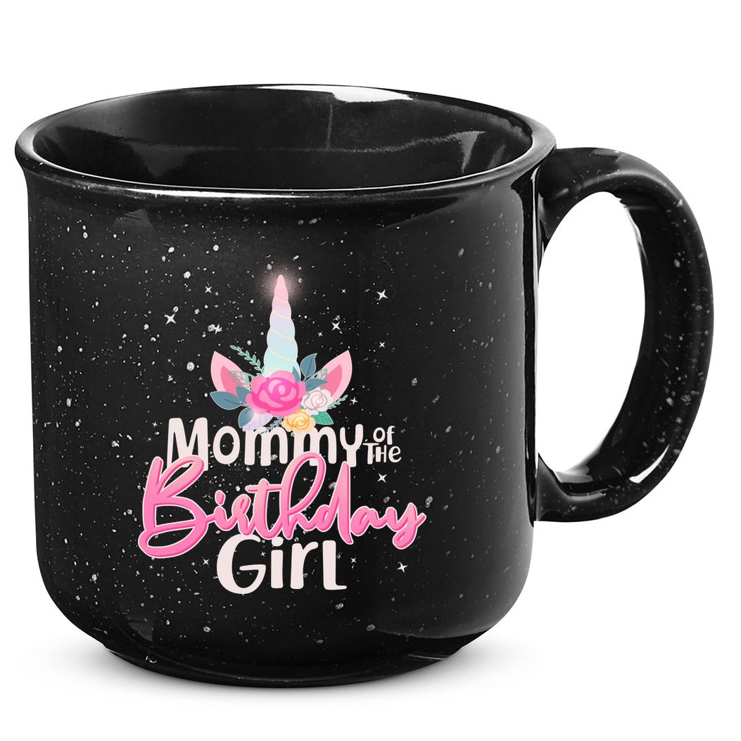 Mommy of the Birthday Girl Magical Unicorn 15oz Campfire Ceramic Mug