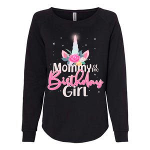 Mommy of the Birthday Girl Magical Unicorn Womens California Wash Sweatshirt