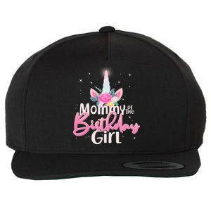 Mommy of the Birthday Girl Magical Unicorn Wool Snapback Cap