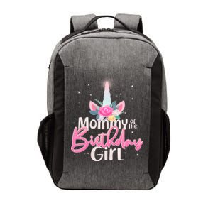 Mommy of the Birthday Girl Magical Unicorn Vector Backpack