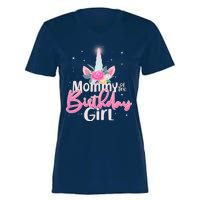 Mommy of the Birthday Girl Magical Unicorn Women's Momentum V-Neck T-Shirt