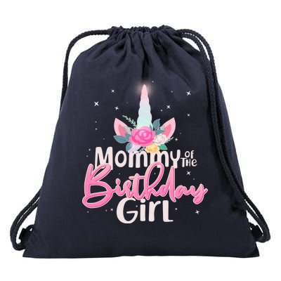 Mommy of the Birthday Girl Magical Unicorn Drawstring Bag