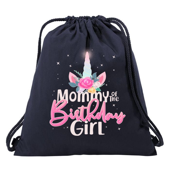 Mommy of the Birthday Girl Magical Unicorn Drawstring Bag