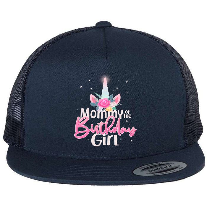 Mommy of the Birthday Girl Magical Unicorn Flatbill Hat